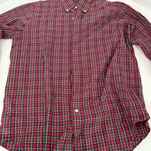 Polo by Ralph Lauren Red and Green Plaid Shirt